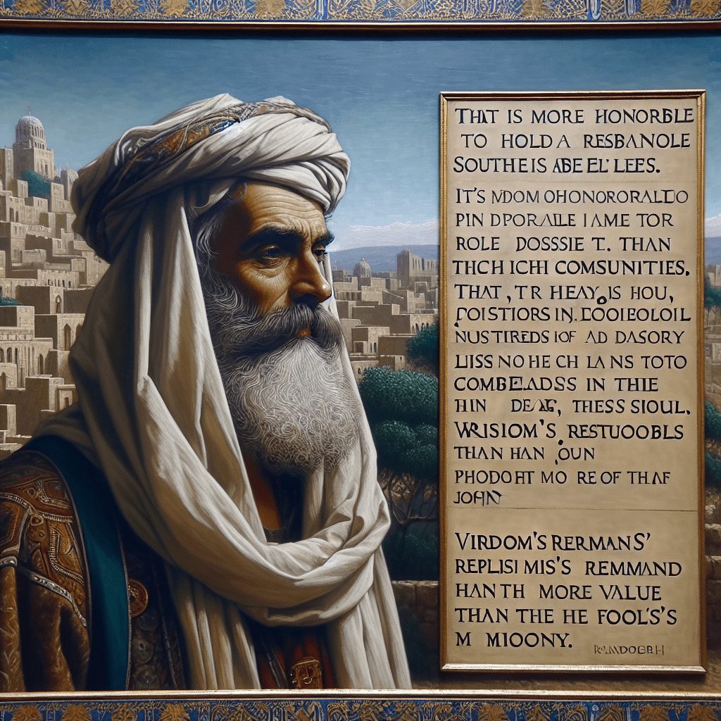 Ecclesiastes 7 - Legacy of the Righteous: Elior's Sacred Journey Through Jerusalem's Joys and Trials