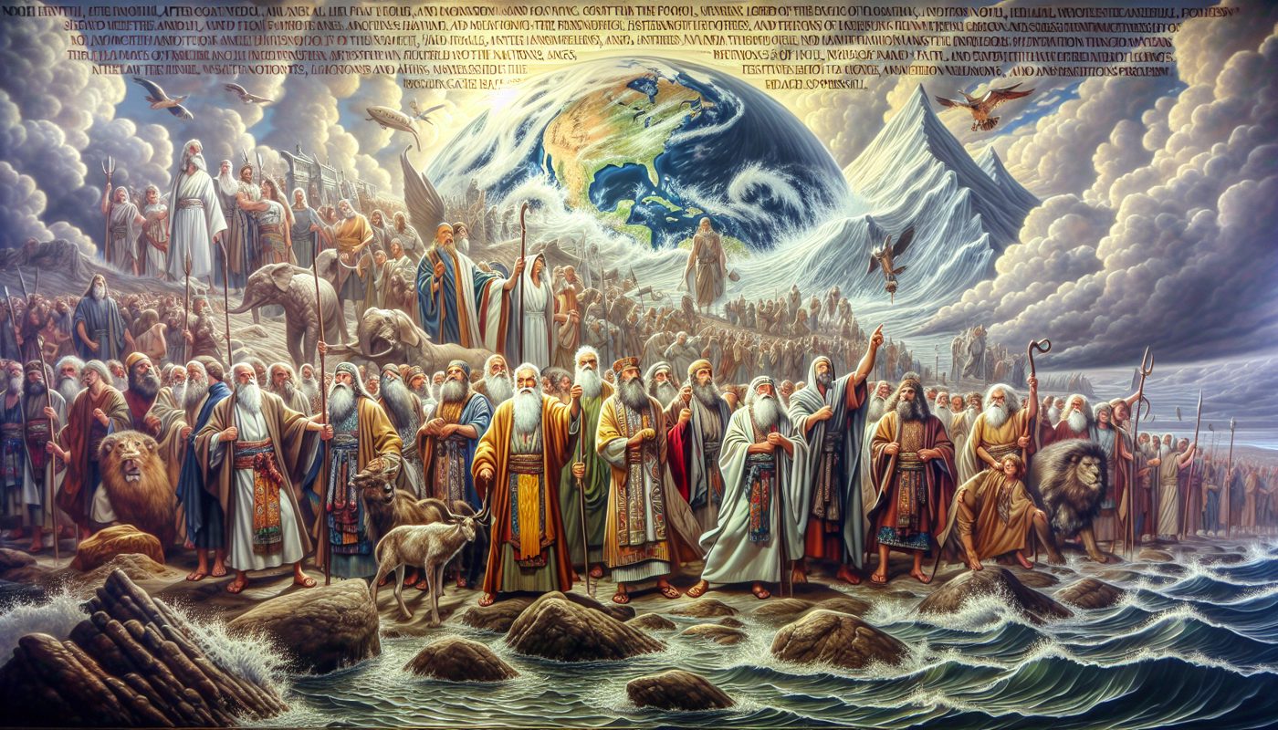 Genèse 10 - Voici quelques suggestions de titres en français (moins de 100 caractères, sans symboles) :  

1. **Les Descendants de Noé et les Nations**  
2. **Les Peuples Issus des Fils de Noé**  
3. **L’Histoire des Nations après le Déluge**  
4. **Sem, Cham et Japhet Pères des Nations**  
5. **La Dispersion des Peuples après Noé**  

Si vous voulez un style plus littéraire :  
6. **Noé et la Naissance des Nations**  
7. **Les Trois Fils de Noé et Leurs Lignées**  

Dites-moi si vous préférez un ton plus solennel, poétique ou informatif pour affiner le choix !