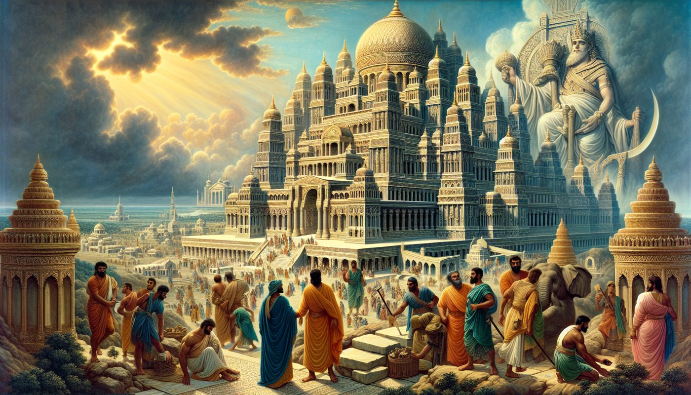 1 Kings 7 - Solomon's Palace, the Bronze Work, and the Finished Temple