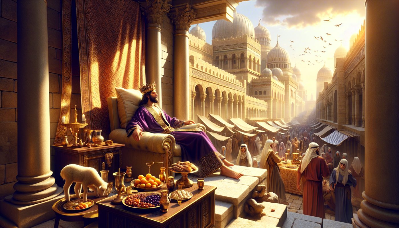 Amos 6 - Here’s a concise French title for your Bible story (under 100 characters):  

**Le Festin de l'Orgueil et le Jugement de Samarie**  

(Alternative, shorter option if needed: **Le Banquet des Insouciants et la Prophétie**)  

Both fit your requirements—no symbols or quotes, and they capture the core themes of pride, feasting, and divine judgment.