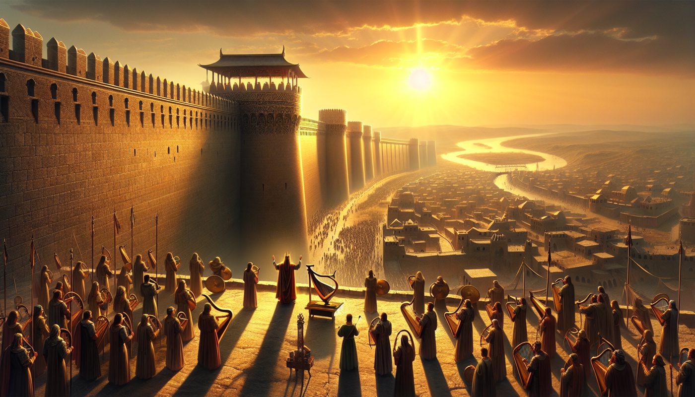 尼希米的欢庆圣城城墙奉献礼